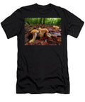 Wood Hedgehog Edible Mushrooms Among Leaf Litter in Dense Nick Upton Natureplcom T-Shirt