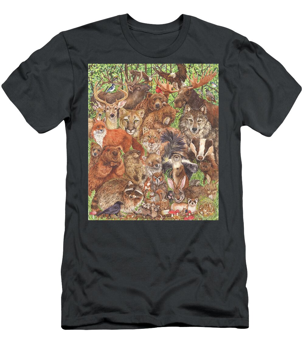 Woodland Mammals Wendy Edelson T-Shirt