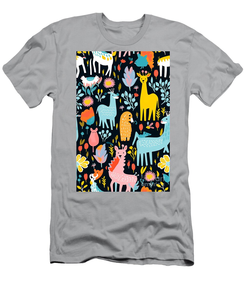 Xalonia Crazy Cute Animal Pattern 1 4 Sabantha T-Shirt