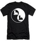 Yin and Yang Ferret on Black Background Tenshirt T-Shirt
