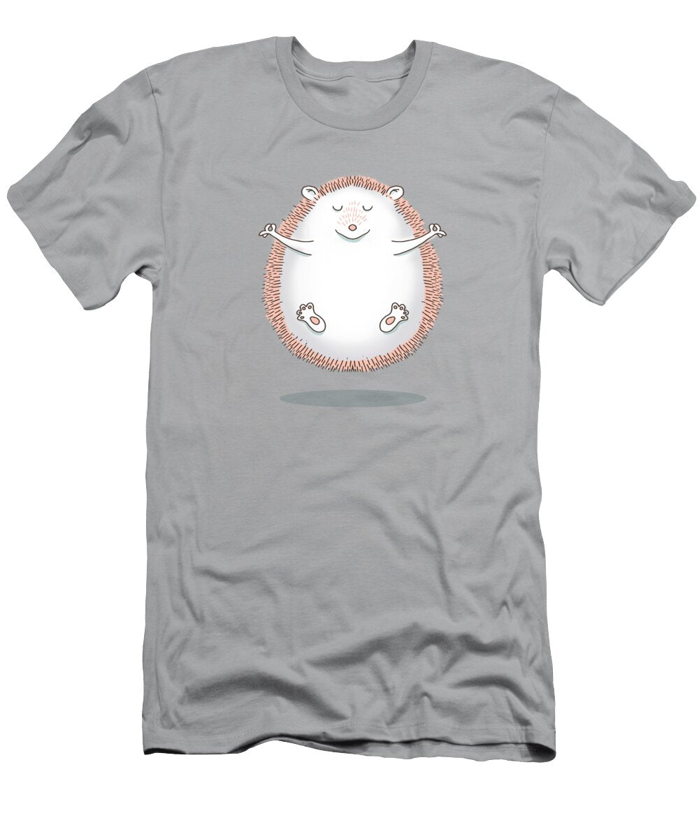 Zen Hedgehog Meditating Laura Ostrowski T-Shirt